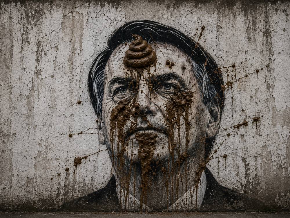 As fezes da esquerda na cara de Bolsonaro